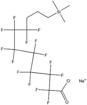 2,2,3,3,4,4,5,5,6,6,7,7,8,8-Tetradecafluoro-11-(trimethylsilyl)undecanoic acid sodium salt Struktur