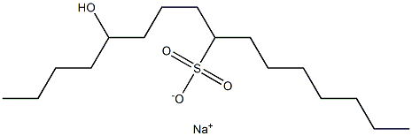 12-Hydroxyhexadecane-8-sulfonic acid sodium salt Struktur