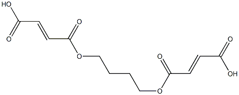 2-Butenedioic acid hydrogen 1-[4-(3-carboxypropenoyloxy)butyl] ester Struktur