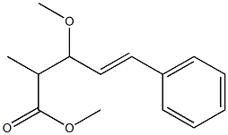 (E)-3-Methoxy-2-methyl-5-phenyl-4-pentenoic acid methyl ester Struktur