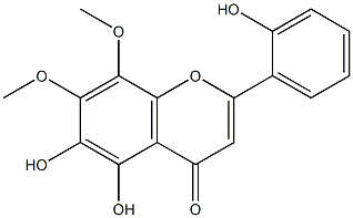 2',5,6-Trihydroxy-7,8-dimethoxyflavone Struktur