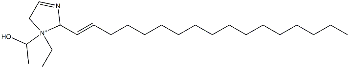 1-Ethyl-2-(1-heptadecenyl)-1-(1-hydroxyethyl)-3-imidazoline-1-ium Struktur