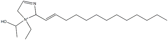 1-Ethyl-1-(1-hydroxyethyl)-2-(1-tridecenyl)-3-imidazoline-1-ium Struktur