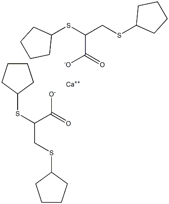 Bis[2,3-bis(cyclopentylthio)propionic acid]calcium salt Struktur