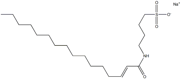 4-(2-Hexadecenoylamino)-1-butanesulfonic acid sodium salt Struktur