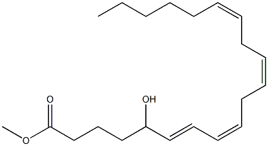 (6E,8Z,11Z,14Z)-5-Hydroxy-6,8,11,14-icosatetraenoic acid methyl ester Struktur