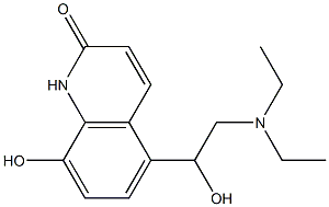 8-Hydroxy-5-(1-hydroxy-2-diethylaminoethyl)-2(1H)-quinolone Struktur