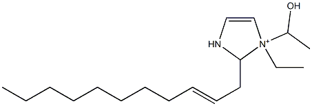 1-Ethyl-1-(1-hydroxyethyl)-2-(2-undecenyl)-4-imidazoline-1-ium Struktur