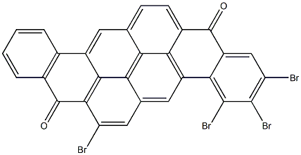 2,3,4,7-Tetrabromo-8,16-pyranthrenedione Struktur