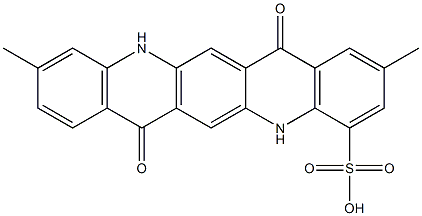 5,7,12,14-Tetrahydro-2,10-dimethyl-7,14-dioxoquino[2,3-b]acridine-4-sulfonic acid Struktur