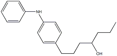 4-(4-Hydroxyheptyl)phenylphenylamine Struktur