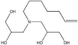 3,3'-(6-Heptenylimino)bis(propane-1,2-diol) Struktur