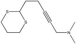 5-(1,3-Dithian-2-yl)-N,N-dimethyl-2-pentyn-1-amine Struktur