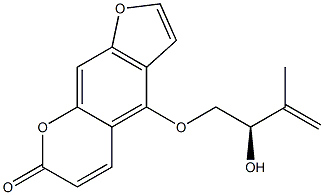 4-[[(R)-2-Hydroxy-3-methyl-3-butenyl]oxy]-7H-furo[3,2-g][1]benzopyran-7-one Struktur