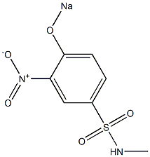 N-Methyl-3-nitro-4-sodiooxybenzenesulfonamide Struktur