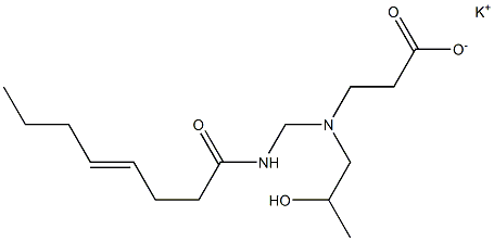 3-[N-(2-Hydroxypropyl)-N-(4-octenoylaminomethyl)amino]propionic acid potassium salt Struktur