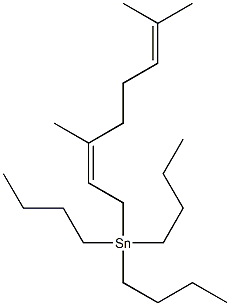 [(2Z)-3,7-Dimethyl-2,6-octadienyl]tributylstannane Struktur