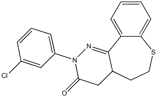 2-(3-Chlorophenyl)-4,4a,5,6-tetrahydro[1]benzothiepino[5,4-c]pyridazin-3(2H)-one Struktur