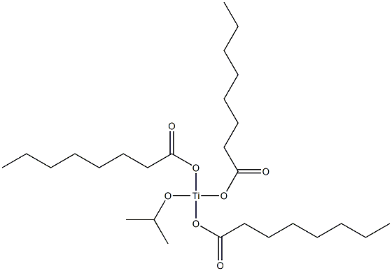 Isopropoxytris(1-oxooctyloxy)titanium(IV) Struktur