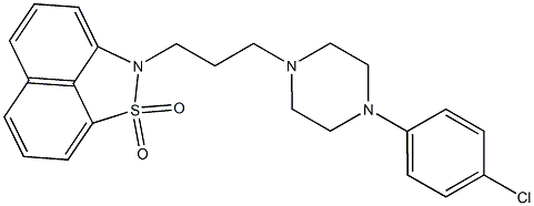 2-[3-[4-(4-Chlorophenyl)-1-piperazinyl]propyl]-2H-naphth[1,8-cd]isothiazole 1,1-dioxide Struktur