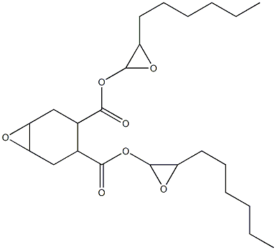 7-Oxabicyclo[4.1.0]heptane-3,4-dicarboxylic acid bis(1,2-epoxyoctan-1-yl) ester Struktur