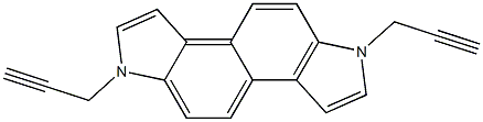 1,6-Dihydro-1,6-bis(2-propynyl)indolo[5,4-e]indole Struktur