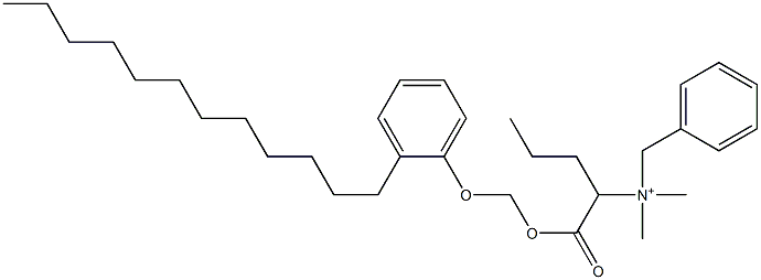 N,N-Dimethyl-N-benzyl-N-[1-[[(2-dodecylphenyloxy)methyl]oxycarbonyl]butyl]aminium Struktur