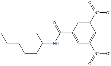 N-(1-Methylhexyl)-3,5-dinitrobenzamide Struktur