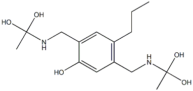 2,5-Bis[[(1,1-dihydroxyethyl)amino]methyl]-4-propylphenol Struktur