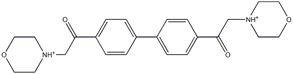 4,4'-[[1,1'-Biphenyl-4,4'-diyl]bis(2-oxo-2,1-ethanediyl)]bis(morpholinium) Struktur