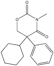 5,6-Dihydro-5-cyclohexyl-3-methyl-5-phenyl-2H-1,3-oxazine-2,4(3H)-dione Struktur