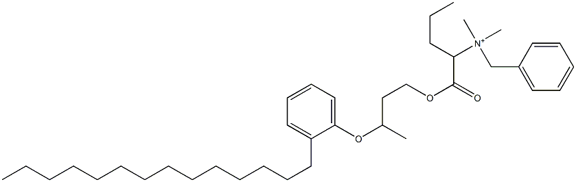 N,N-Dimethyl-N-benzyl-N-[1-[[3-(2-tetradecylphenyloxy)butyl]oxycarbonyl]butyl]aminium Struktur