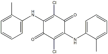 2,5-Bis(2-methylanilino)-3,6-dichloro-p-benzoquinone Struktur