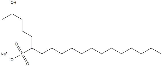 2-Hydroxynonadecane-6-sulfonic acid sodium salt Struktur