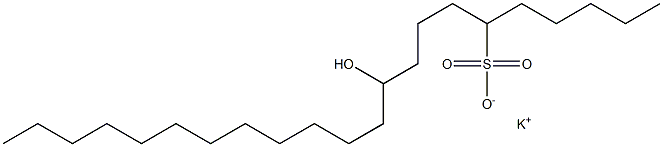 10-Hydroxydocosane-6-sulfonic acid potassium salt Struktur