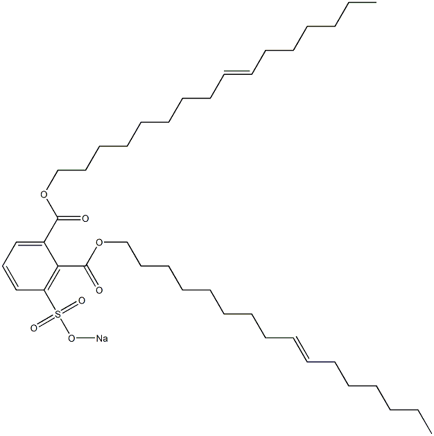 3-(Sodiosulfo)phthalic acid di(9-hexadecenyl) ester Struktur