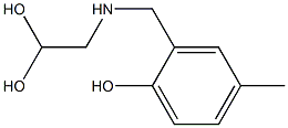 2-[(2,2-Dihydroxyethyl)aminomethyl]-4-methylphenol Struktur