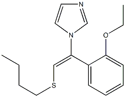 1-[(E)-2-Butylthio-1-(2-ethoxyphenyl)ethenyl]-1H-imidazole Struktur