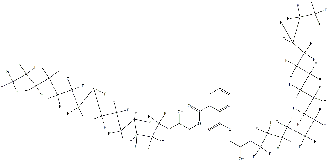 Phthalic acid di[3-(hentriacontafluoropentadecyl)-2-hydroxypropyl] ester Struktur