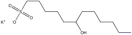 6-Hydroxydodecane-1-sulfonic acid potassium salt Struktur