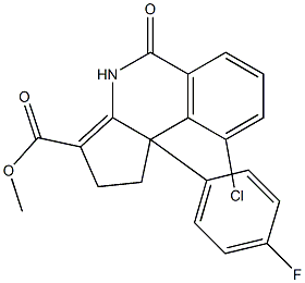 1,4,5,9b-Tetrahydro-9-chloro-9b-(4-fluorophenyl)-5-oxo-2H-cyclopent[c]isoquinoline-3-carboxylic acid methyl ester Struktur