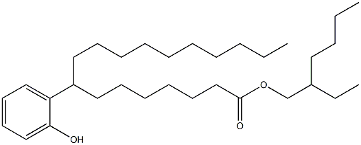 8-(2-Hydroxyphenyl)stearic acid 2-ethylhexyl ester Struktur