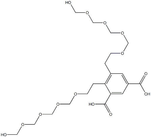 4,5-Bis(10-hydroxy-3,5,7,9-tetraoxadecan-1-yl)isophthalic acid Struktur