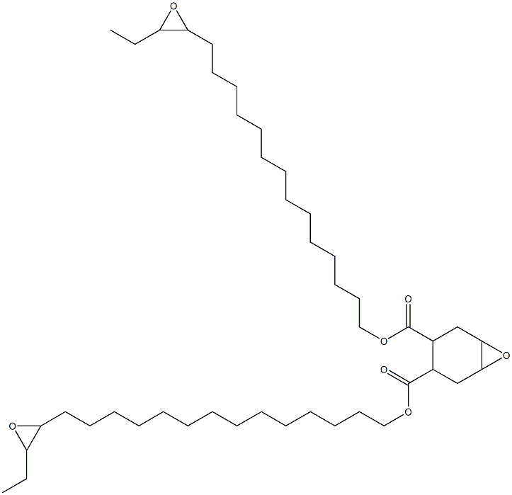 7-Oxabicyclo[4.1.0]heptane-3,4-dicarboxylic acid bis(15,16-epoxyoctadecan-1-yl) ester Struktur