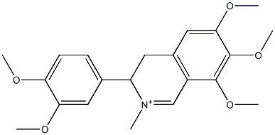 3,4-Dihydro-2-methyl-6,7,8-trimethoxy-3-(3,4-dimethoxyphenyl)isoquinolinium Struktur