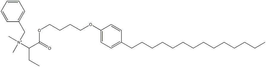 N,N-Dimethyl-N-benzyl-N-[1-[[4-(4-tetradecylphenyloxy)butyl]oxycarbonyl]propyl]aminium Struktur