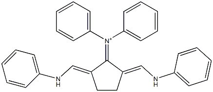 N-[2,5-Bis(phenylaminomethylene)cyclopentylidene]-N,N-diphenylaminium Struktur