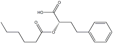 (2S)-2-Hexanoyloxy-4-phenylbutanoic acid Struktur