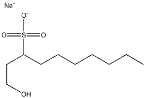 1-Hydroxydecane-3-sulfonic acid sodium salt Struktur