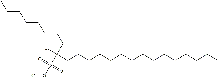 9-Hydroxytetracosane-9-sulfonic acid potassium salt Struktur